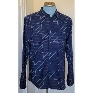 Jack & Jones‎ Men's Core Pascal Button Long Sleeve Shirt Navy Blazer Size XL
